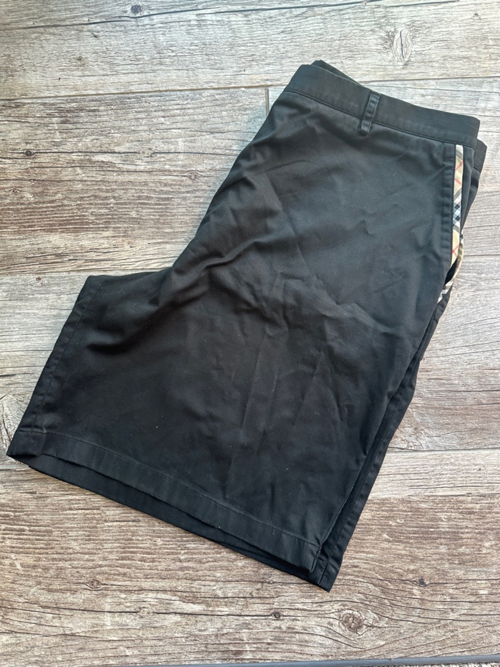 Burberry Black Women's Bermuda Shorts with Signature Trim